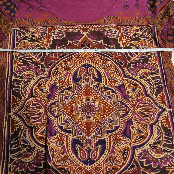 🌎Lucky Brand Persian Carpet Tee: Purple Potion  💜 Sz Small🌎 - Picture 8 of 16